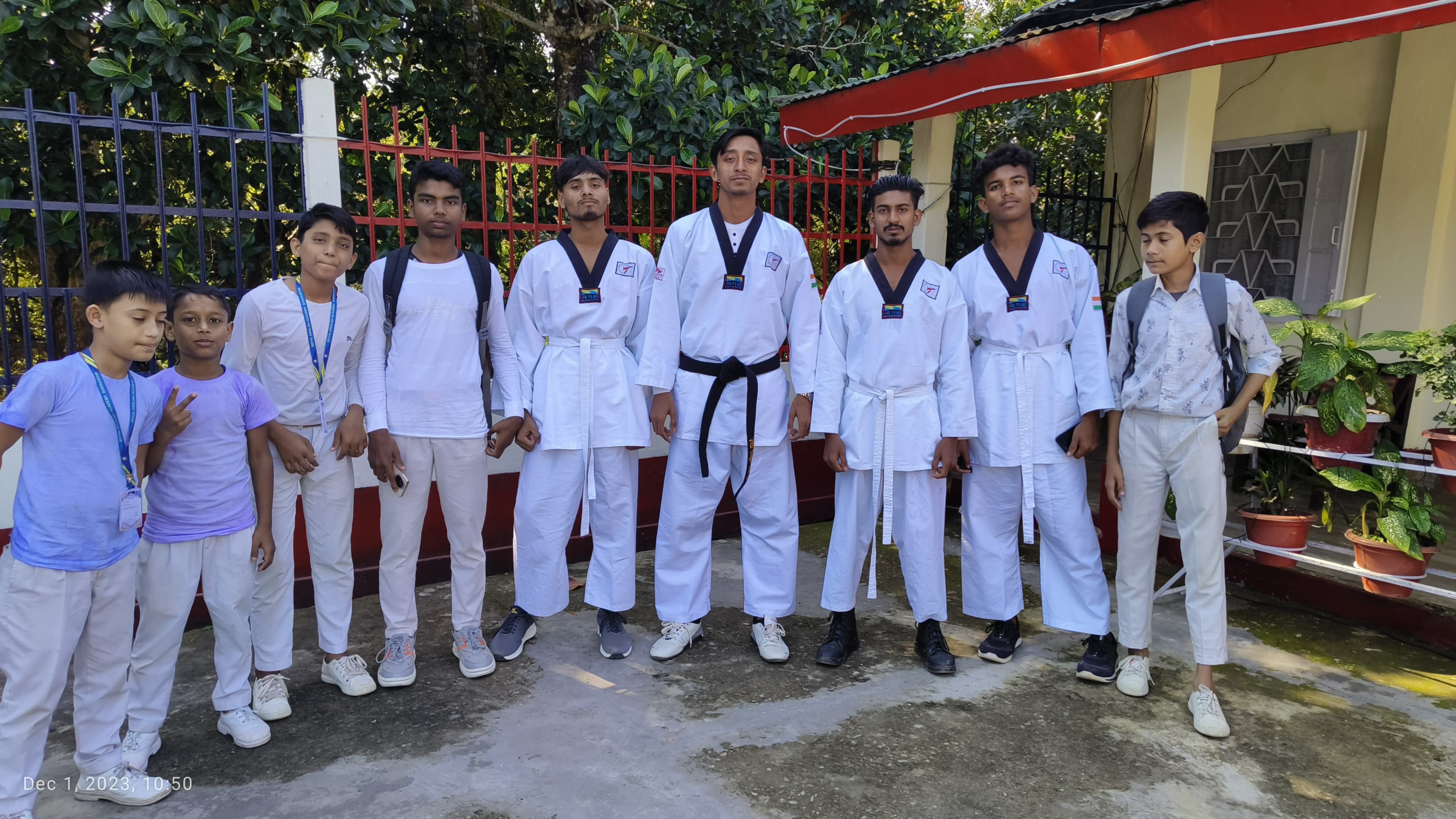 Students practicing Taekwondo